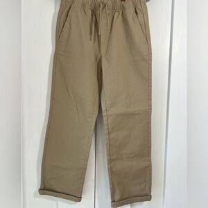 Old Navy Boys Straight Leg Pull-On Pants Khaki | Size L (10–12)